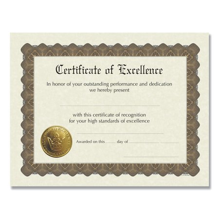 GREAT PAPERS! Ready-to-Use Certificates, 11 x 8.5, Ivory/Brown, Excellence, PK6 930600